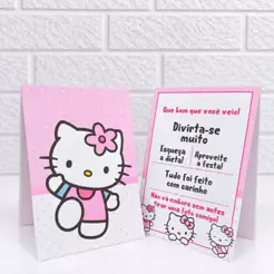 10 a 30 Plaquinhas de mesa HELLO KITTY - Centro de mesa Lembrancinha de festa infantil