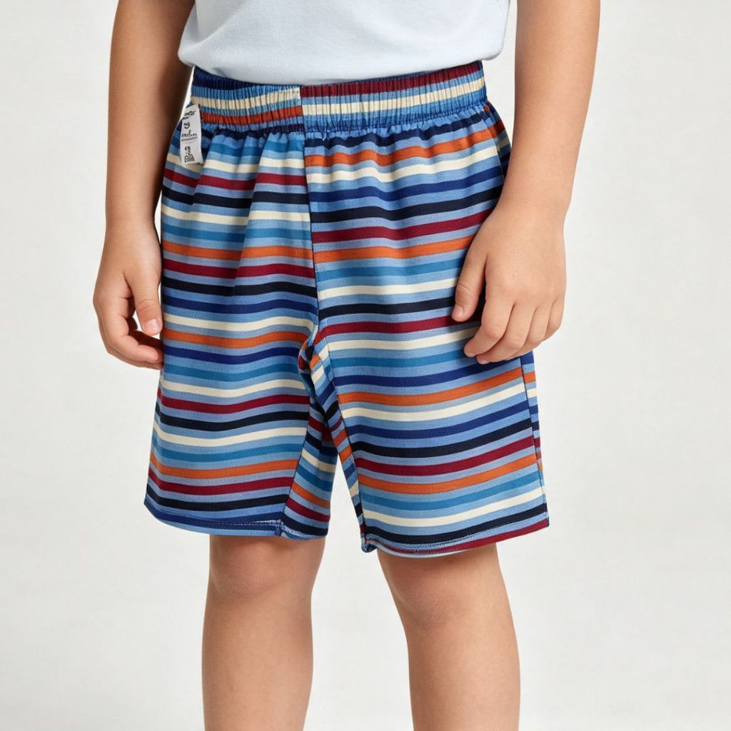 Kit Com 05 Bermuda de Elástico Infantil e Juvenil Masculina Estampado Menino Praia