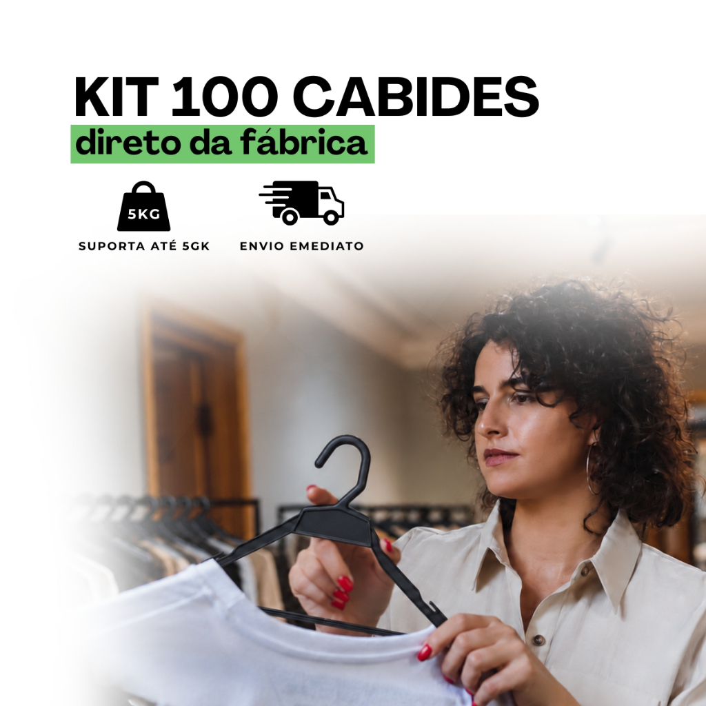 Cabide Adulto Grande Preto Kit 10 a 100 Unidades Conjunto Reforçado Para Organizar Roupas 42cm Multifuncional