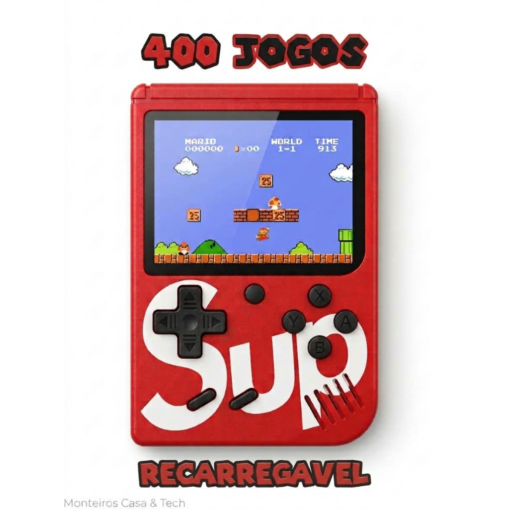 Mini Game Portátil Sup 400 Jogos Em 1 Retro Consola Lehmox LEY-238