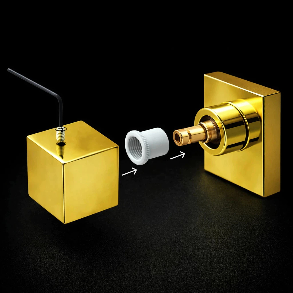 Acabamento Dourado 100% Em Metal Para Registros 1/2 e 3/4 Compativel Com Modelos Deca e Docol — imagem 2 de 2