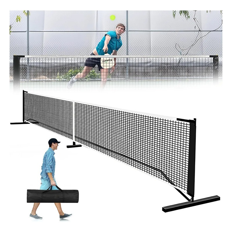 Conjunto de rede portátil para pickleball com bolsa de transporte, fácil configuração,Rede Portátil para Treino de Tênis