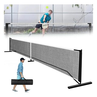 Conjunto de rede portátil para pickleball com bolsa de transporte, fácil configuração,Rede Portátil para Treino de Tênis