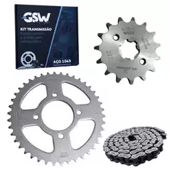 Kit Transmissão Relação Gsw Aço 1045 Haojue Master Ride 150 22/26