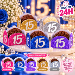 Forminha de Doces Personalizada no Tema 15 anos /Lembrancinha de Festa /Aniversário