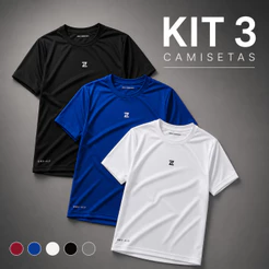 Kit 3 Camisetas Dry Fit Masculina - Casual - Treino - Academia - Esportes - Exercícios - Corrida