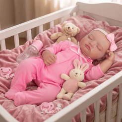 Bebê Boneca Reborn Rosali Siliconada Realista Pode dar Banho Chupeta