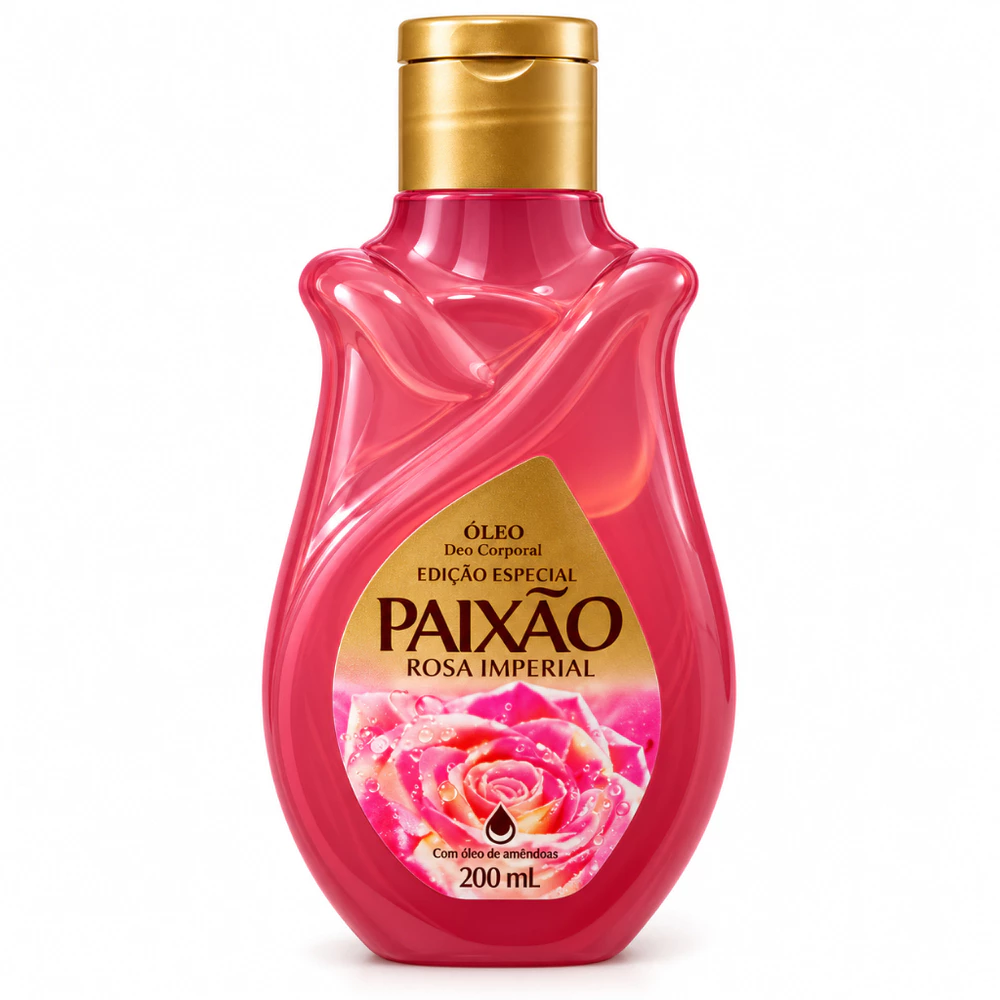 Óleo Corporal Paixão Rosa Imperial 200ml Edição Especial