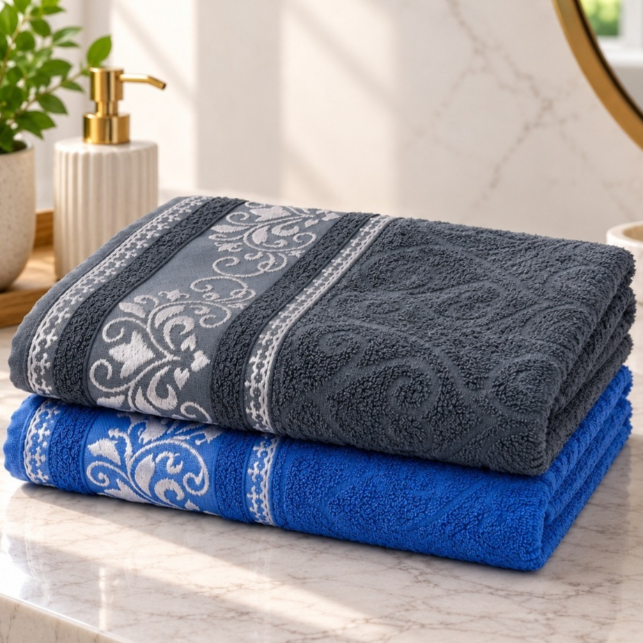 Kit 2 Toalha Banho Imperial 100% Algodão Tam 75cm x 130cm Qualidade Premium Felpuda Luxo Premium