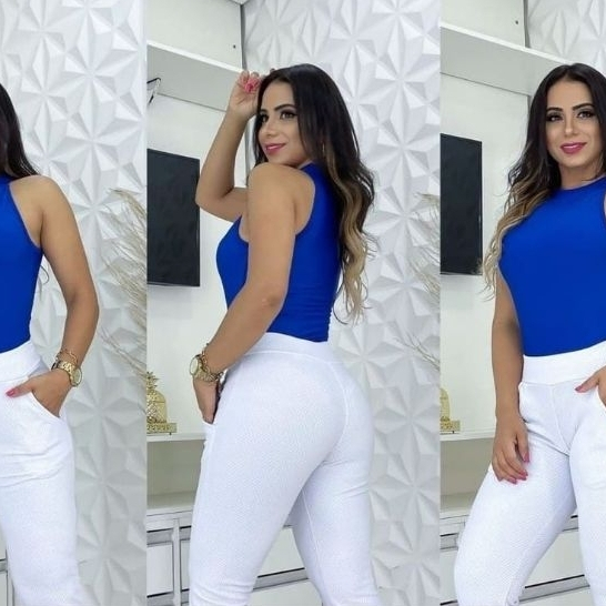 Calça Branca Feminina Reta Texturizada Enfermagem Hospital Coz Alto Extra