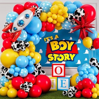 Kit Completo Balões Toy Story 113 balões+fitas+cola- Arco de Balões Desconstruídos Temático Toy Story Estampados