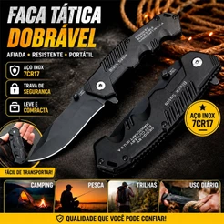Canivete Aço Preto Faca de cozinha para frutas Para Cozinha Pesca Camping Sobrevivência