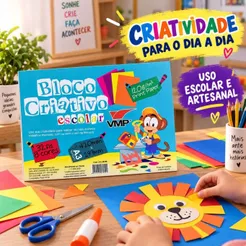 Bloco Criativo Com Folhas Color Set 32 Folha 8 Cor Bloco de Papel ColorSet Criativo A3 42x29,7cm VMP