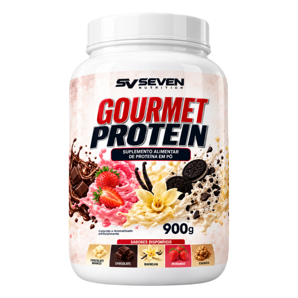 Whey Protein Gourmet 900g Seven Nutrition - 19g Proteína Sabor Gourmet