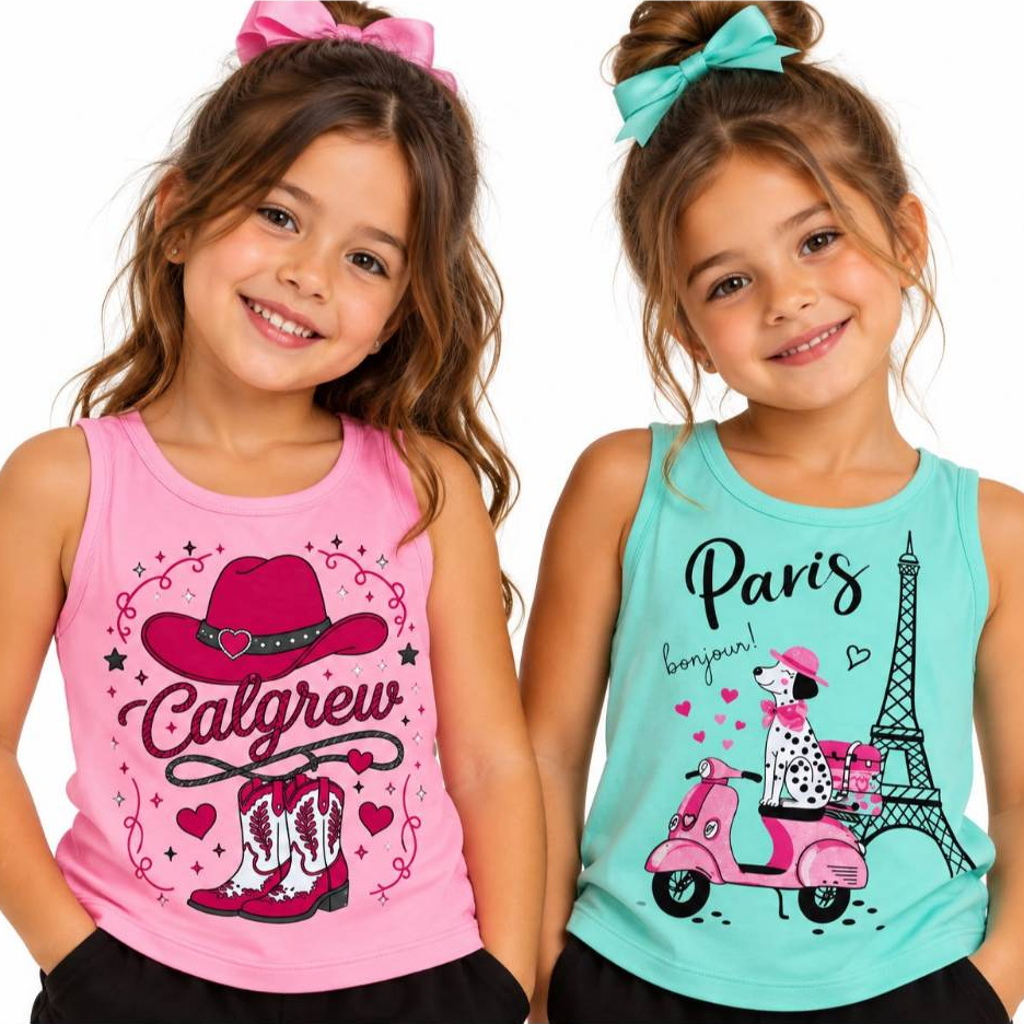 Kit 2 Regata Infantil Sortidas Menina Verão 1 ao 14 anos
