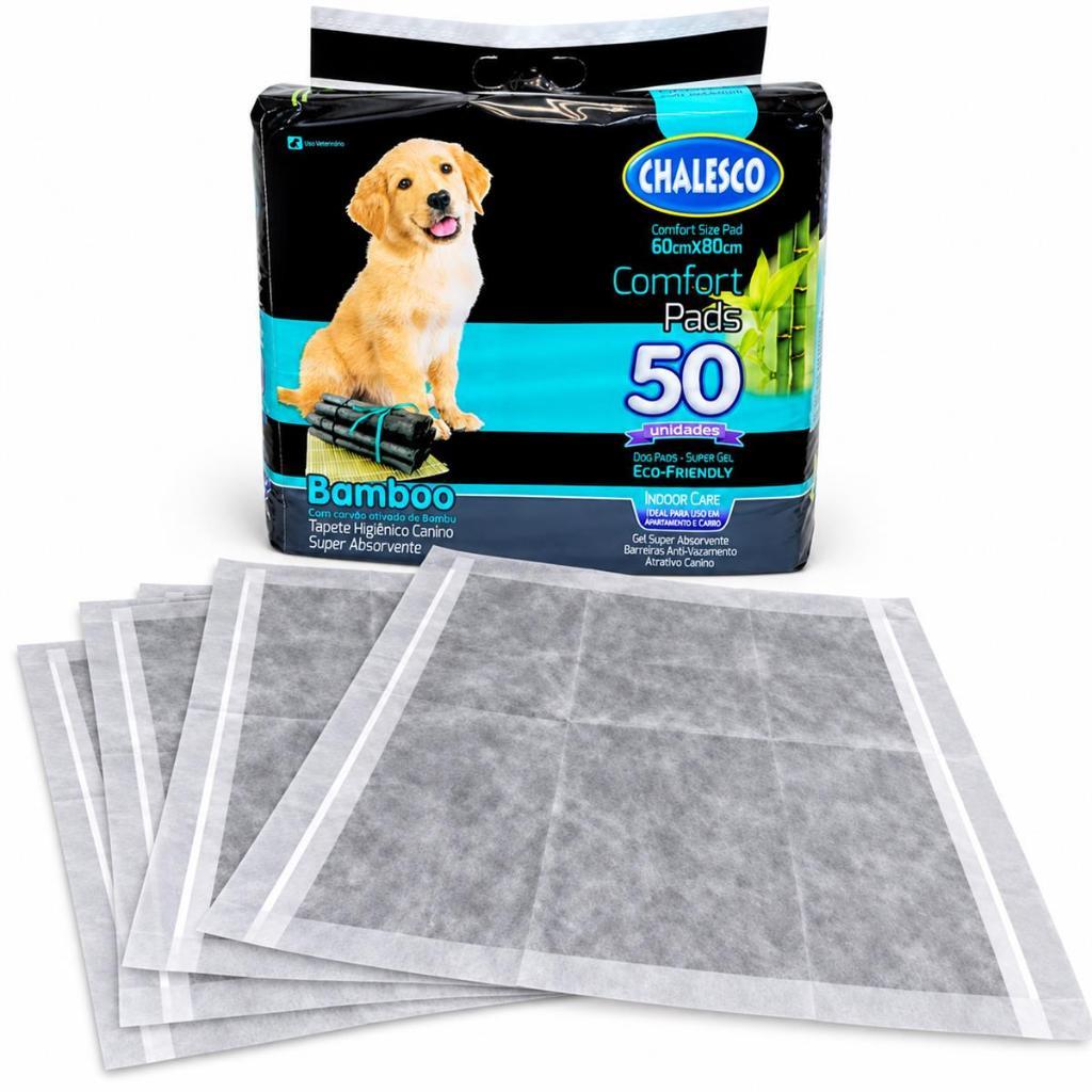 Tapete Higiênico Bamboo Ecológico para Cães 50 Un - Chalesco