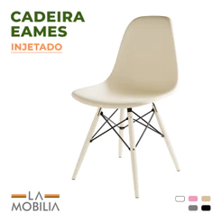 Cadeira Charles Eames Eiffel com Base em Polipropileno para Home Office e Escritório