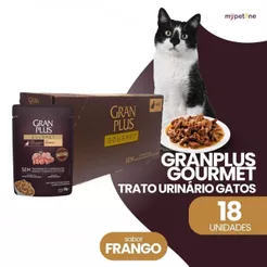 Ração Úmida Sachê GranPlus Gourmet Para Gatos e Cachorros Sabores Diversos Caixa 18 Unidades Cães e Gatos Cat Dog