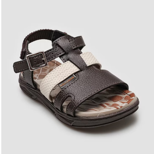 Sandália Masculina 2140.744 Infantil Molekinho Fechamento Fivela Confortável Antiderrapante Elástico