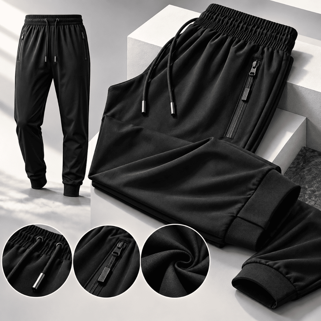 Calça Esportiva Masculina Tecido Leve Elastano Jogger Treino Casual