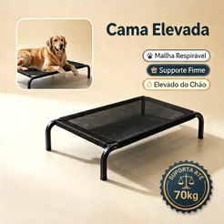 Cama Cachorro Pet Grande Suspensa Ortopédica Tamanho 90x60cm Yesop