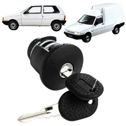 Tampa de Combustível Fiat UNO 84 a 04 e FIORINO 81 a 04 - Com Chave, Ventilada (Cilindro Original)