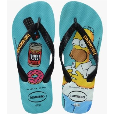 Chinelo Havaianas Top personagem Classics Desenho Adulto Original Confortável Antiderrapante Estampado Moda Verão