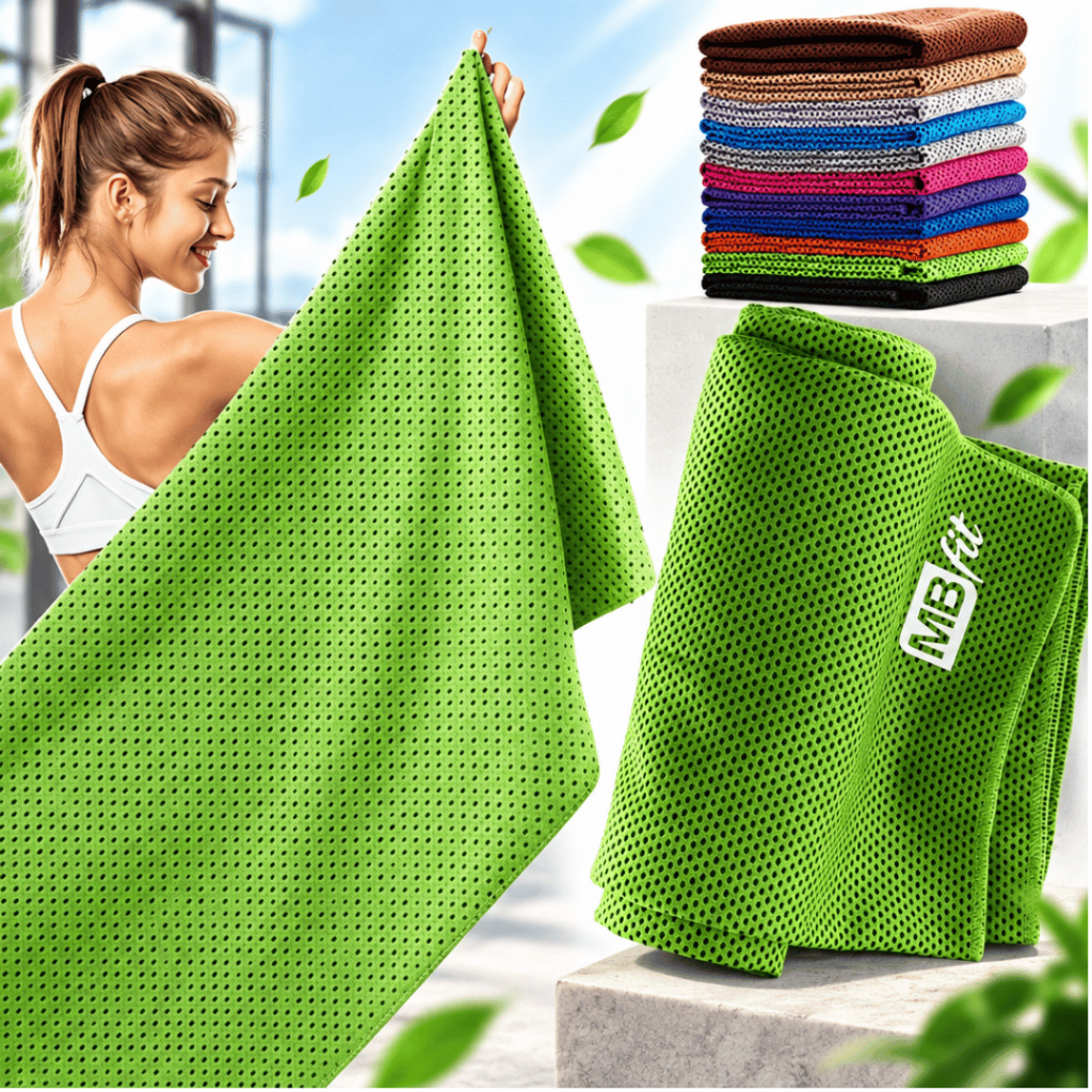 Toalha microfibra refrescante secagem rápida gelada fit esporte academia alta absorção