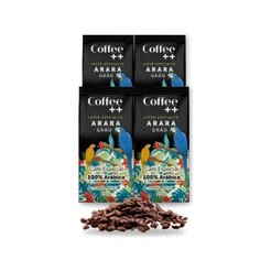 Kit 4 Café Especial em Grãos Coffee Mais Arara 100% Arábica Notas de Chocolate, Caramelo e Maracujá - 4x250g