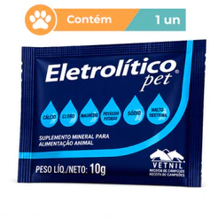 Eletrolítico Pet Vetnil Cães Gatos 10g 1 Sachê
