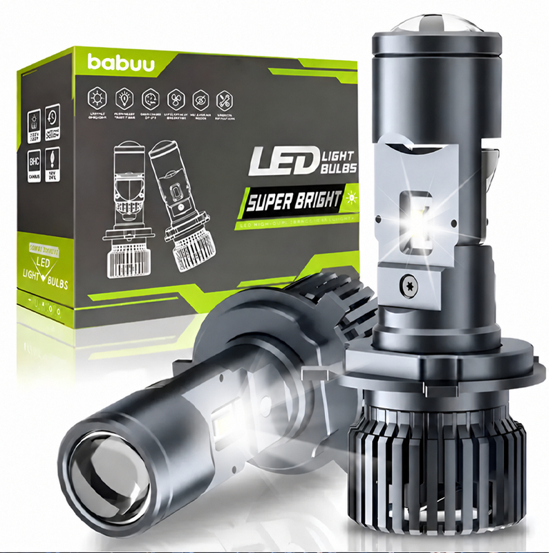 Par Ultra Led Lâmpada Super Led H4/H7 Mini Projetor LED 400w 60000lm Carros Motos 12V - 24V 6500K