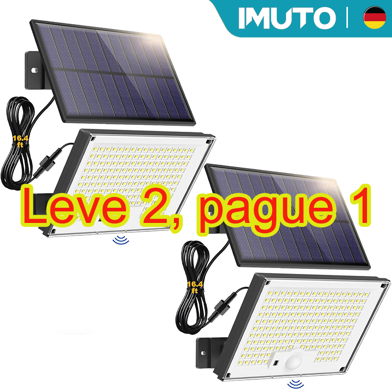 Refletor LED Solar com Painéis Solares de Alta Eficiência Prova D'àgua C/placa Solar para ambientes externos em Oferta na Shopee