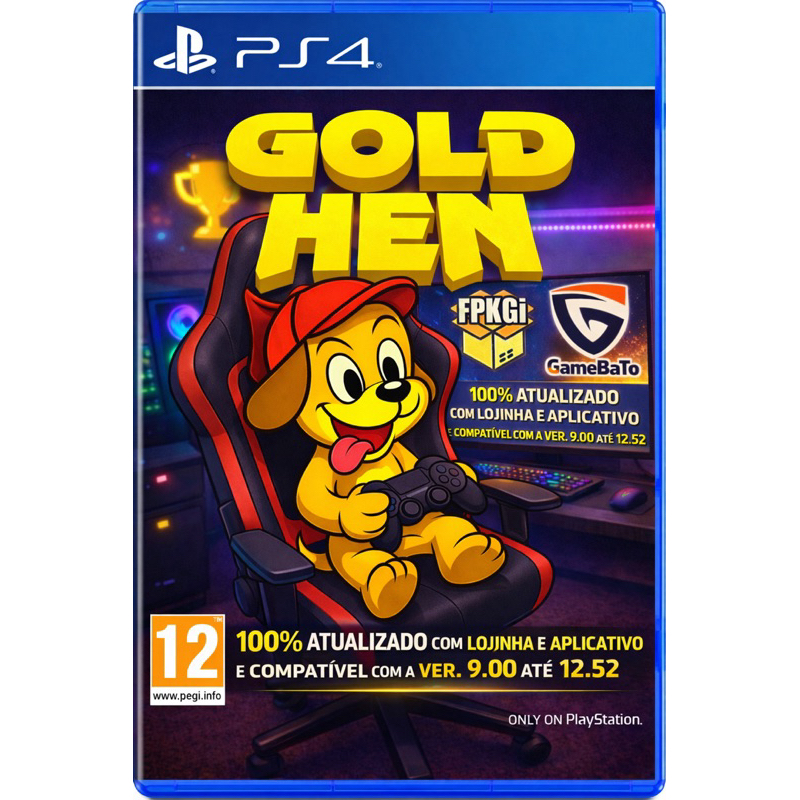 Disco de desbloqueio para PS4 GoldHEN BDJ (9.00 ate 12.52) + LOJINHA E APLICATIVOS Disco de desbloqueio para PS4 GoldHEN BDJ (9.00 ate 12.52) + LOJINHA E APLICATIVOS