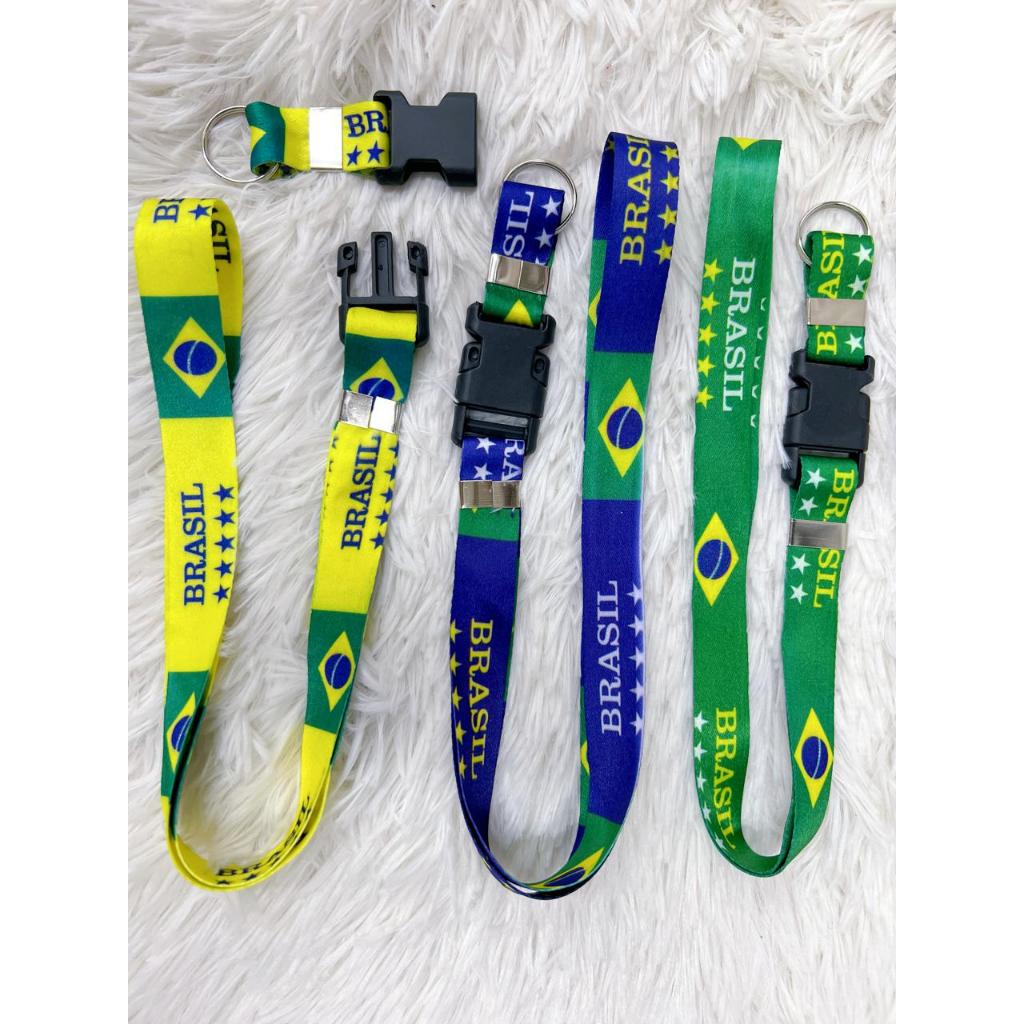 Cordão Moto Engate Rápido Seleção Brasileira Copa do Mundo Bandeira Brasil..li