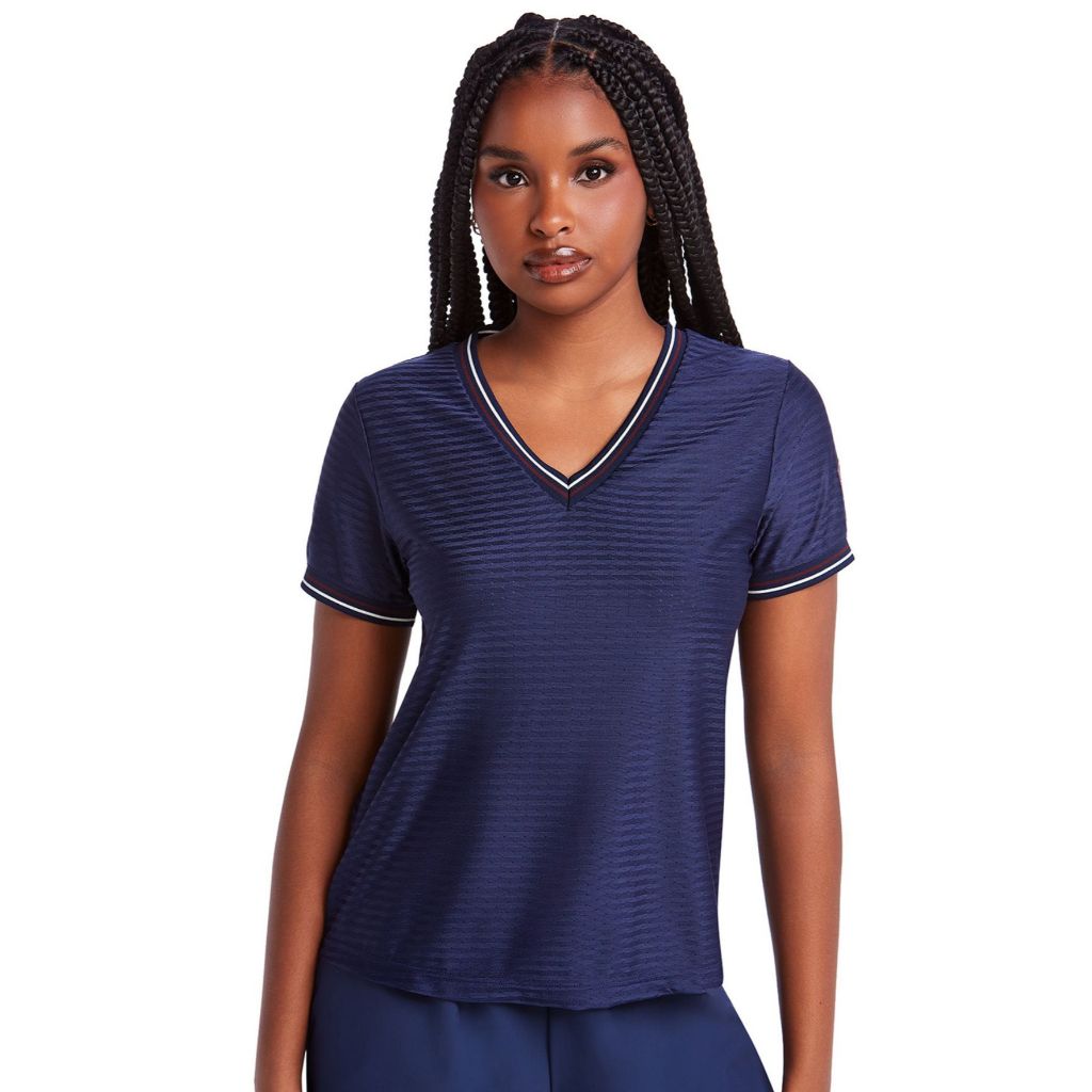 Camiseta Fitness Feminina Gola V Esportiva Academia Qualidade Lançamento Linha Sport Club Plié