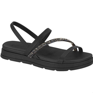 Sandália Feminina Tiras Brilho Strass Anatômica Macia Confortável Delicada Moleca Original em Oferta na Shopee