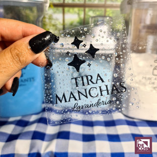 Etiquetas Transparentes para Lavanderia Sabão em Pó Tira Manchas Percarbonato Adesivo Á Prova D'água em Oferta na Shopee