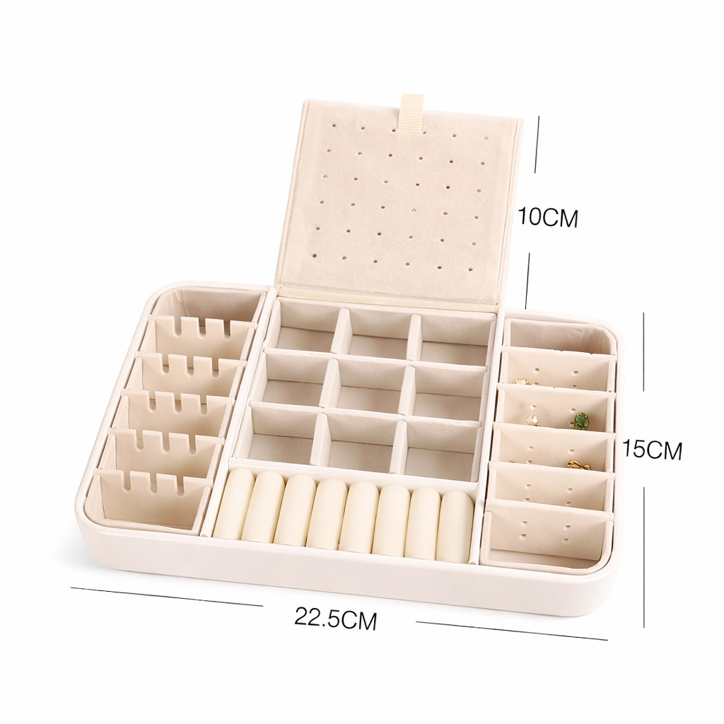 Bandeja Organizadora Porta Joias e Bijuterias em Veludo com Divisórias em Oferta na Shopee