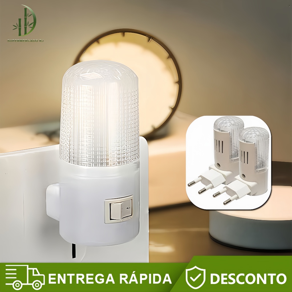 Abajur de Parede Luminária De Tomada Luz Noturna Quarto Sala Criança Bebê Mini Abajur Bivolt em Oferta na Shopee