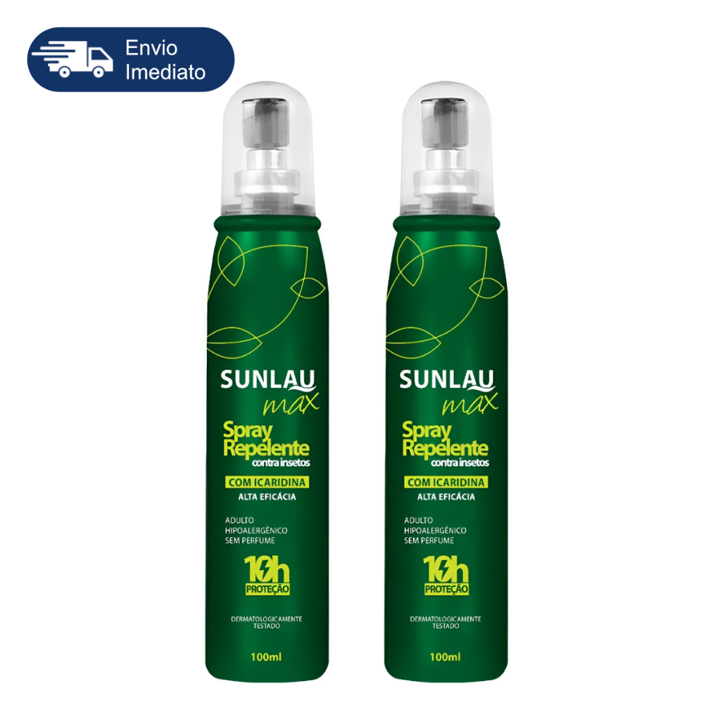 Kit 2 Repelente Spray Contra Insetos Icaridina Duração 10h de Proteção 100ml Sunlau em Oferta na Shopee