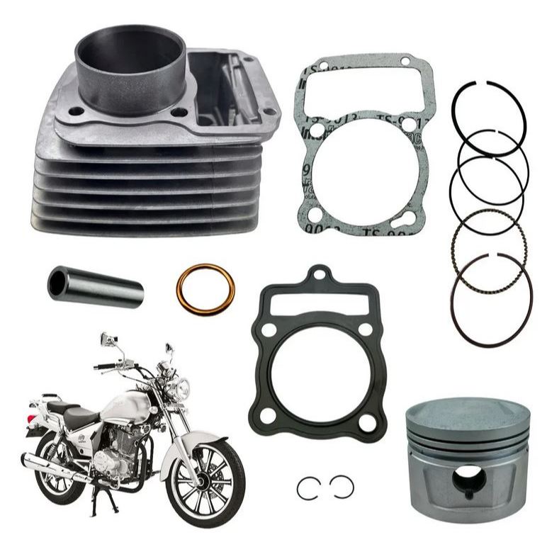 Kit Cilindro Completo Motor Speed 150 Kansas 150 Flash 150 Dafra Garini Gr 150 St Pistão Anéis Junta