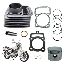 Kit Cilindro Completo Motor Speed 150 Kansas 150 Flash 150 Dafra Garini Gr 150 St Pistão Anéis Junta