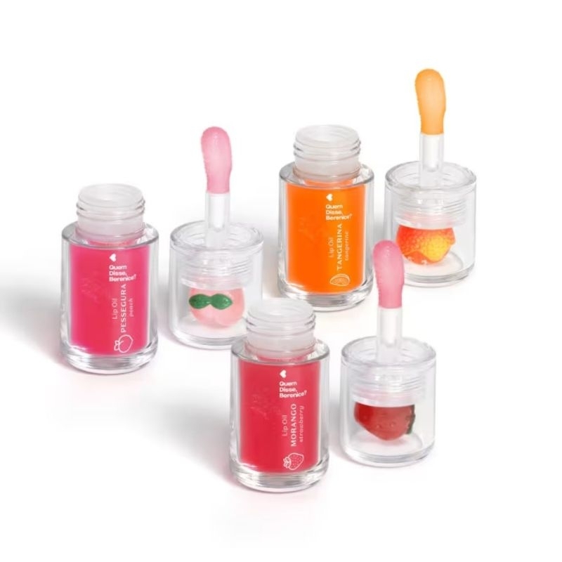 Combo 3 itens Lip Oil Cuide-se Bem Feira de Quem disse, Berenice? e O Boticário ( Pessegura/ Morango/ Tangerina)