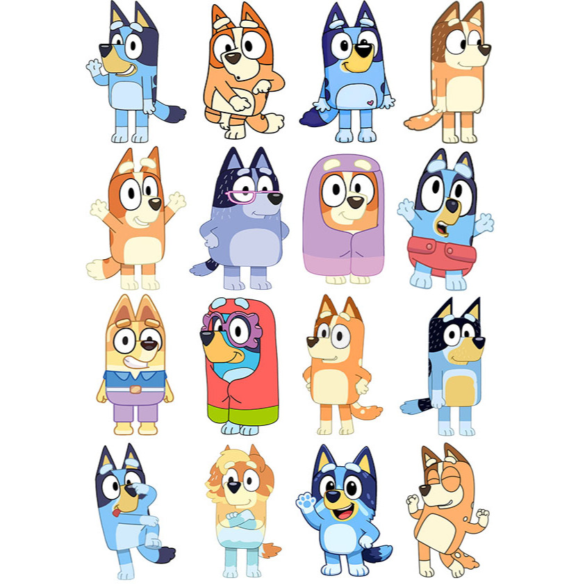 64 Tatuagem Infantil Temporária | Kit Festa Blue e Bingo