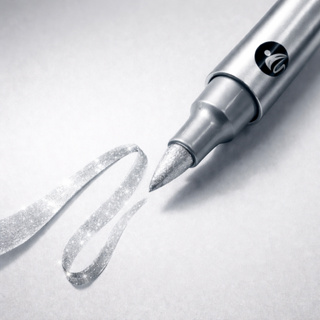 Marcador Brush Pen Metálico Prata Caneta Permanente – Kit com 2, 3 ou 4 Unidades em Oferta na Shopee