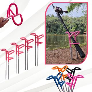 Kit 4 Suporte Vara Pesqueiro Rosa Pink Reforçado Tambaqui Pacu Tilápia Apoio Vara Universal Pronta Entrega Original