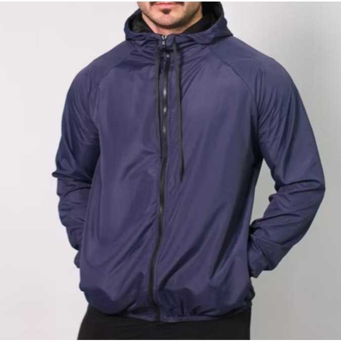 Jaqueta Corta Vento Impermeavel Masculino Com Capuz, Bolso e Ziper  (UNISSEX) Lisa