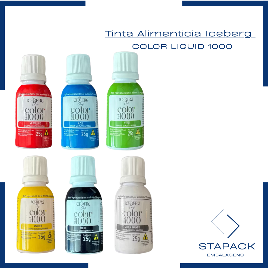 TINTA ALIMENTICIA COLOR LIQUID 1000 ICEBERG 25g - CONFEITARIA