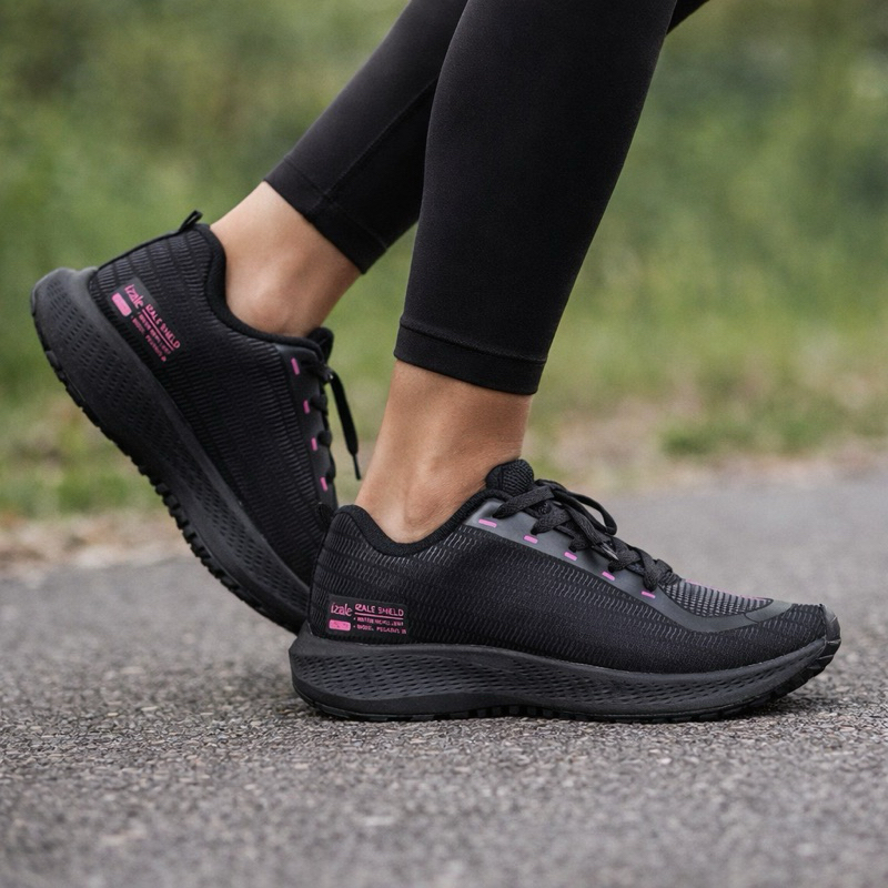 Tênis Esportivo Masculino e Feminino Preto Confortável Leve Academia Caminhada Casual Dia a Dia