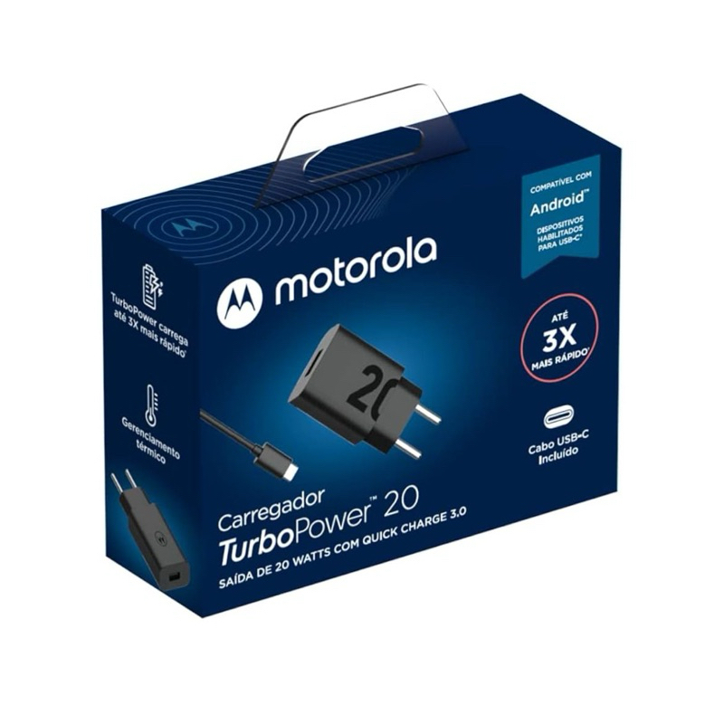 Carregador Turbo Power Motorola 20w Rápido